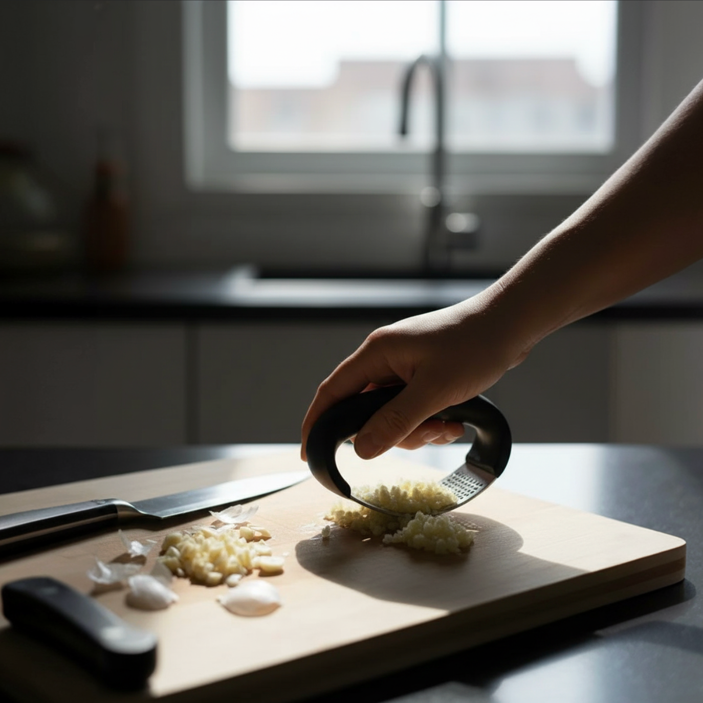 Kitchaura™ Stainless Steel Garlic Press