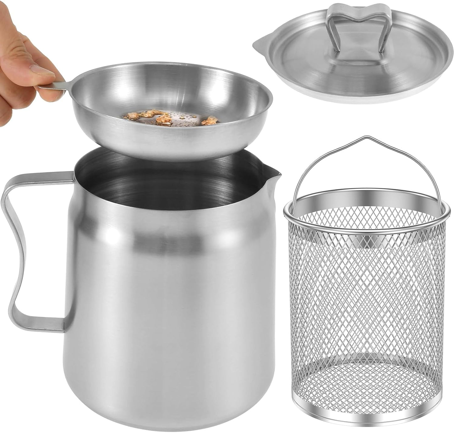 Oil Filter Fry Basket & Storage Pot