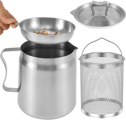 Oil Filter Fry Basket & Storage Pot
