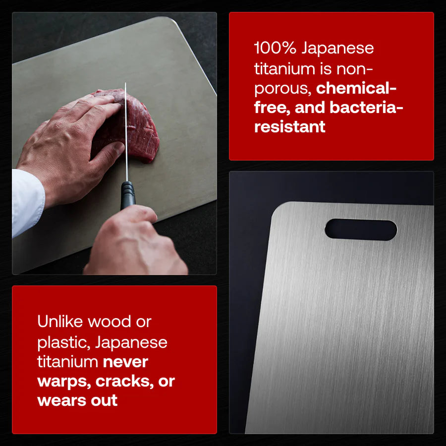 100% Pure Japanese Titanium Cutting Board